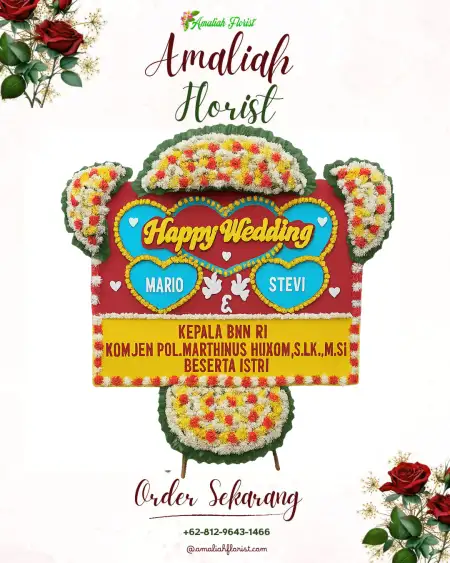 Papan Bunga Pernikahan Tigojuru